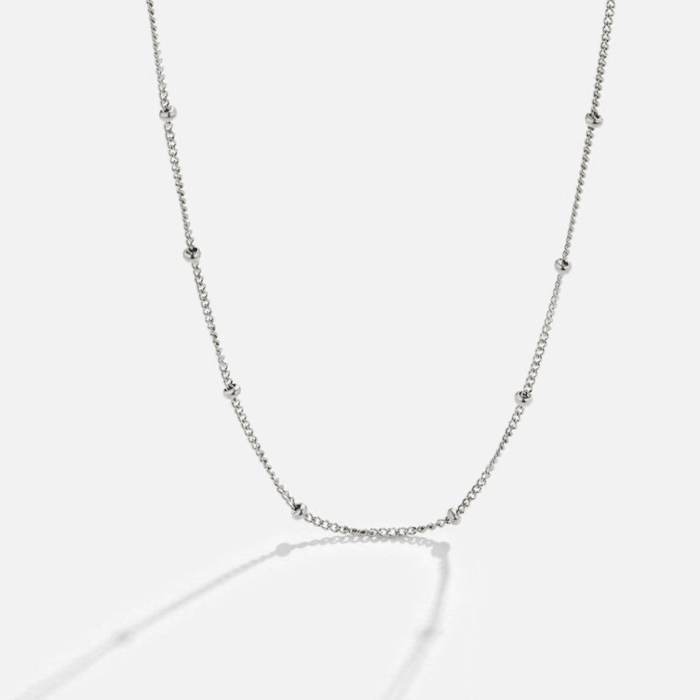 Niyah Bead Silver-Tone Chain Necklace