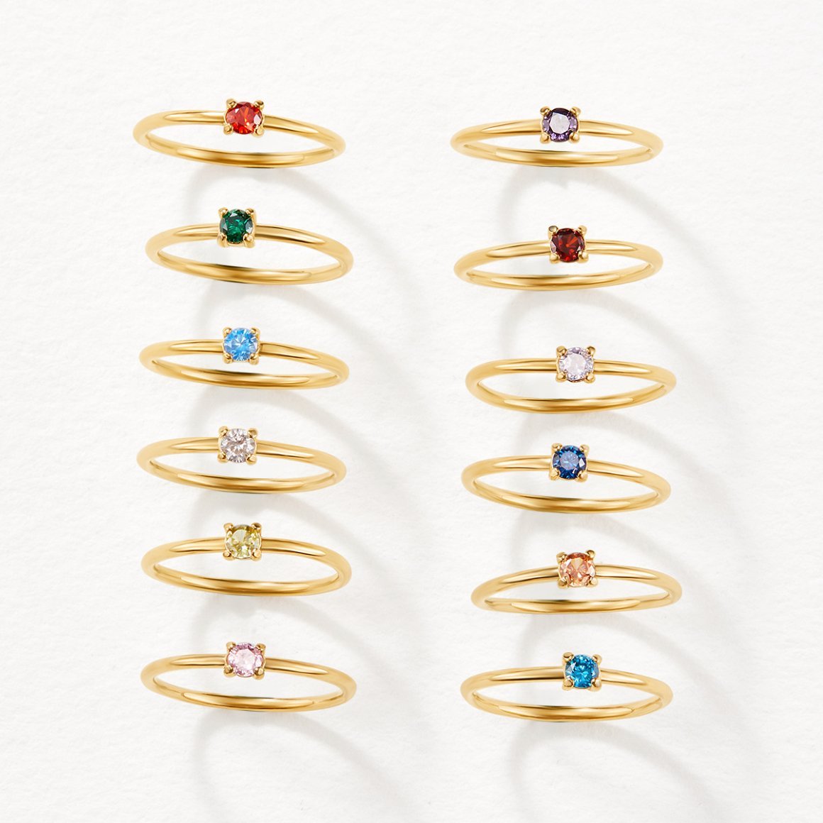 November Birthstone Gold-Tone Ring