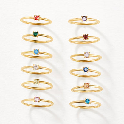 November Birthstone Gold-Tone Ring