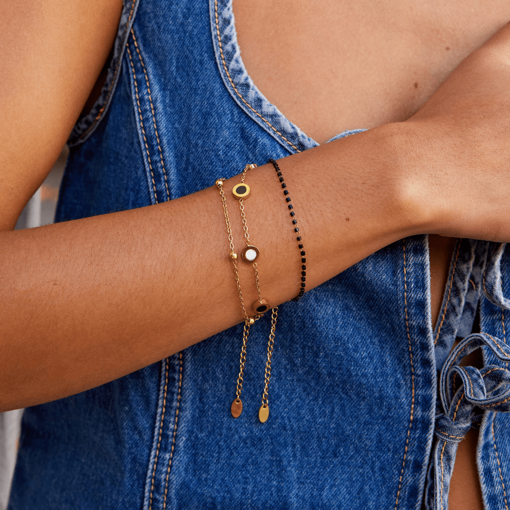 Black & White Stone Bracelet