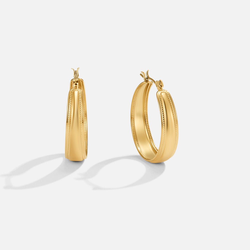 Orelia Gold-Tone Hoop Earrings