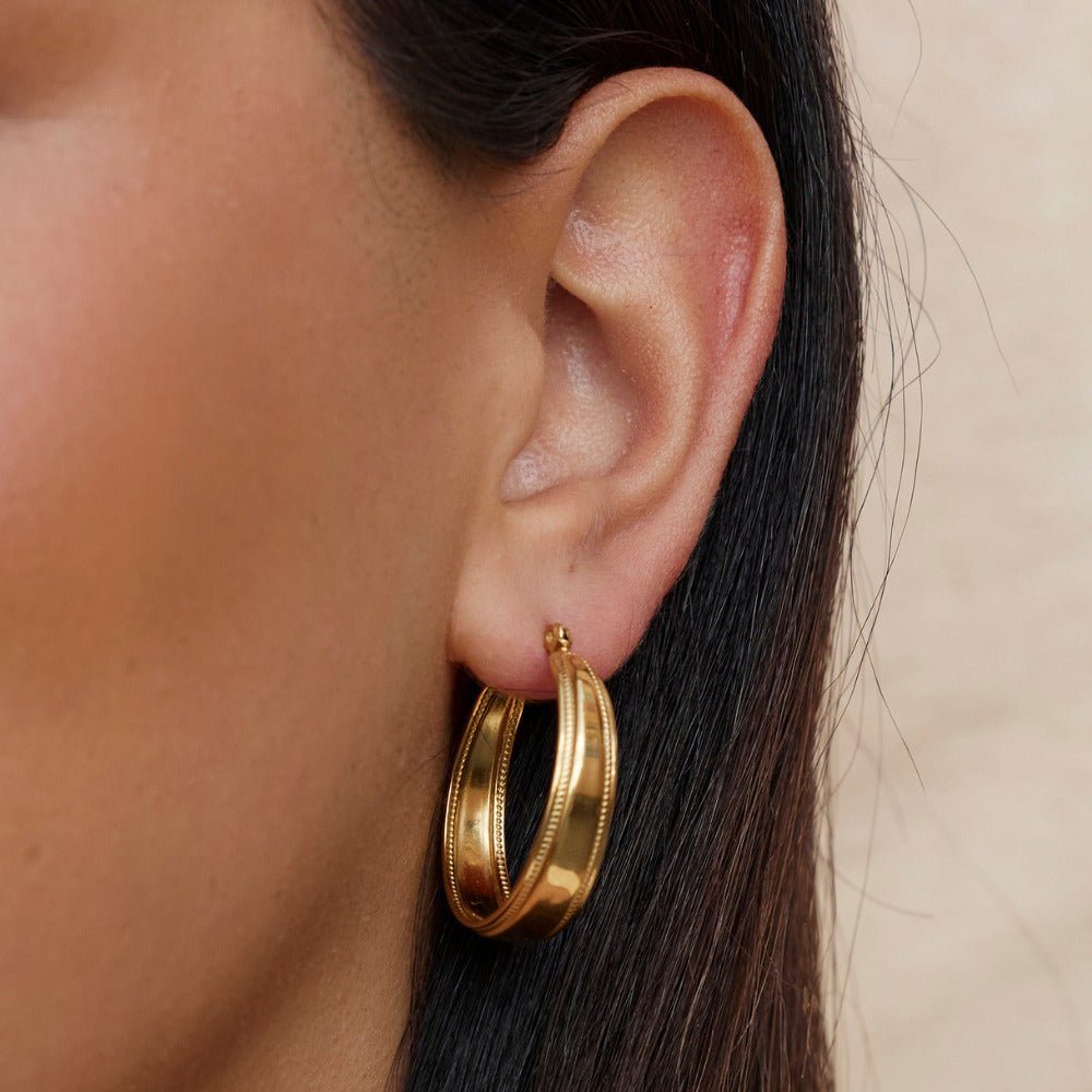 Orelia Gold-Tone Hoop Earrings