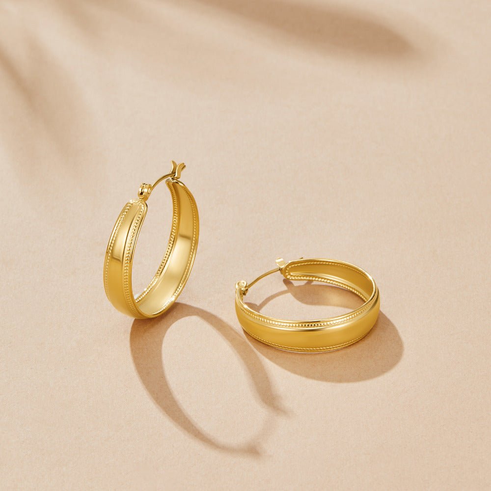 Orelia Gold-Tone Hoop Earrings