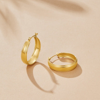 Orelia Gold-Tone Hoop Earrings