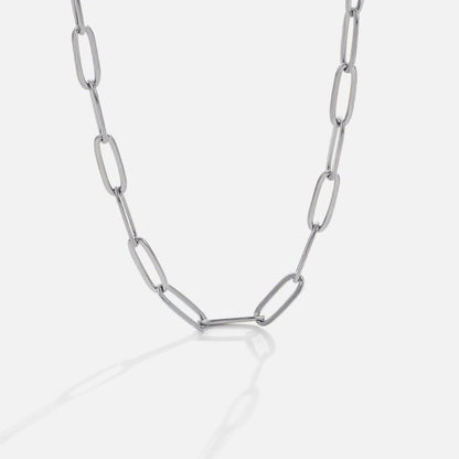 Paperclip Silver-Tone Necklace