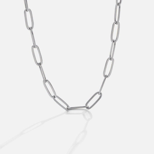 Paperclip Silver-Tone Necklace