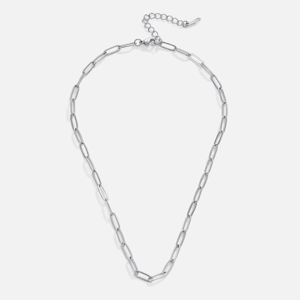 Paperclip Silver-Tone Necklace