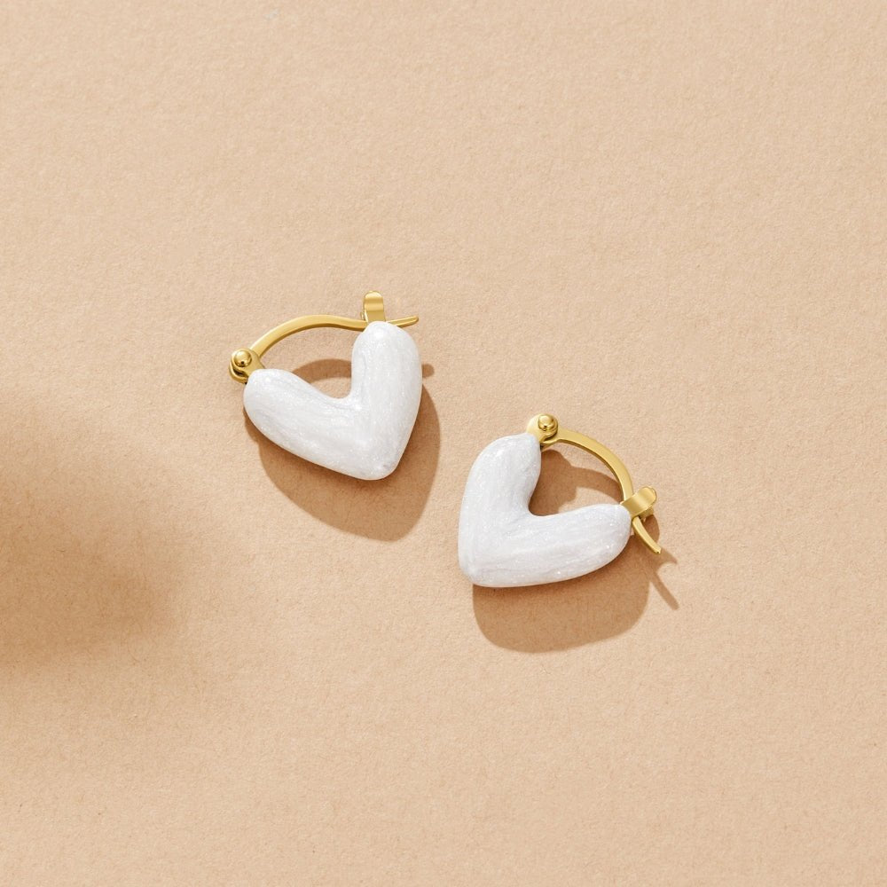 'Pure Love' Heart Earrings