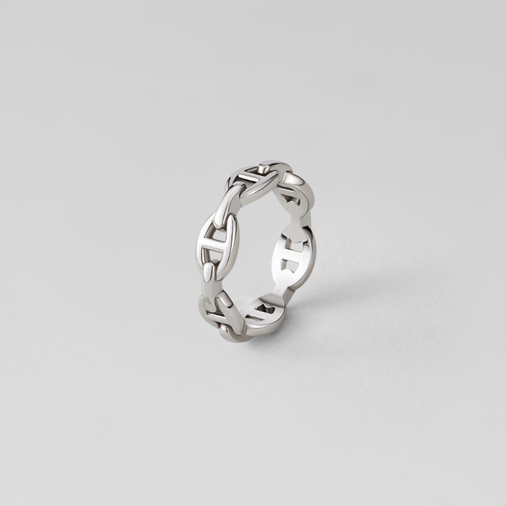Raya Silver-Tone Chain Band Ring