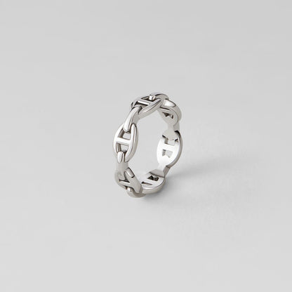 Raya Silver-Tone Chain Band Ring