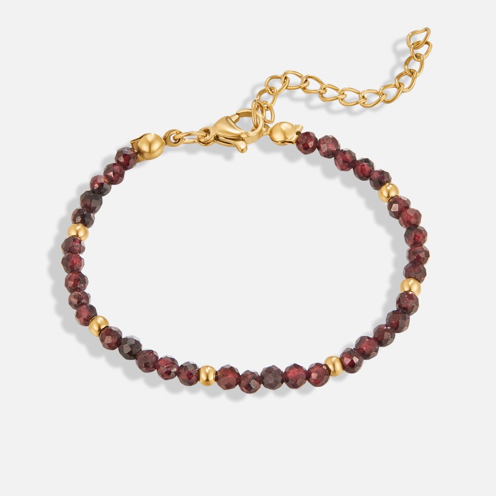 Deep Red Bead Bracelet