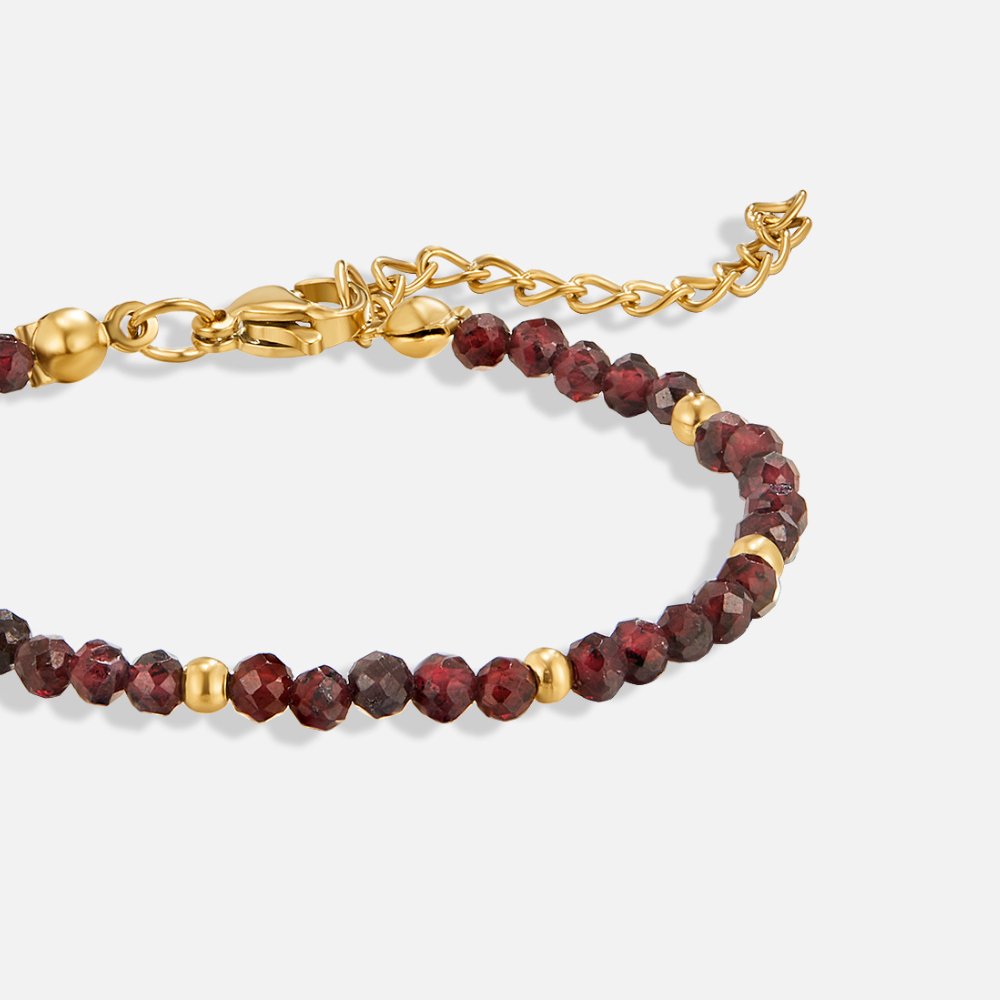 Deep Red Bead Bracelet