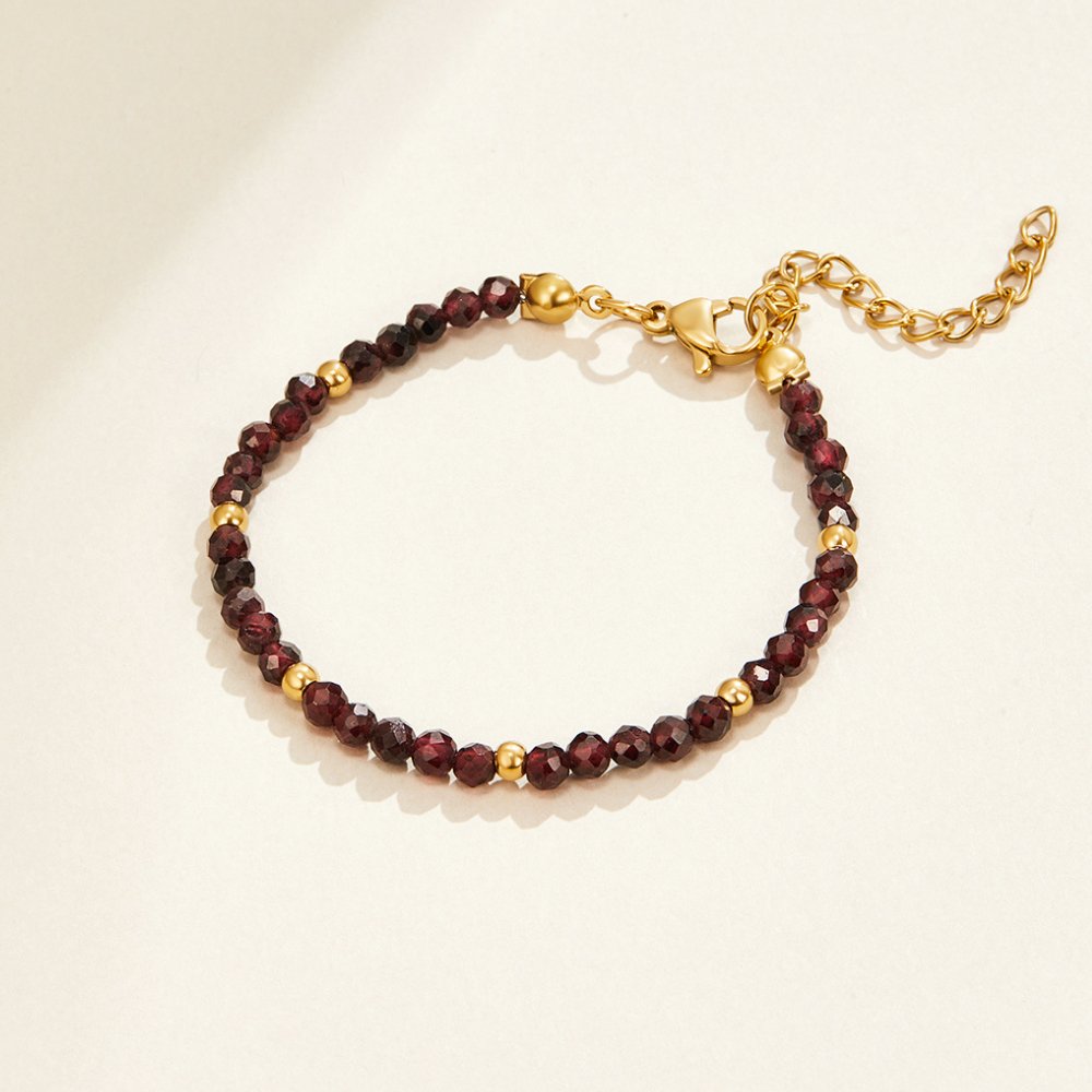 Deep Red Bead Bracelet
