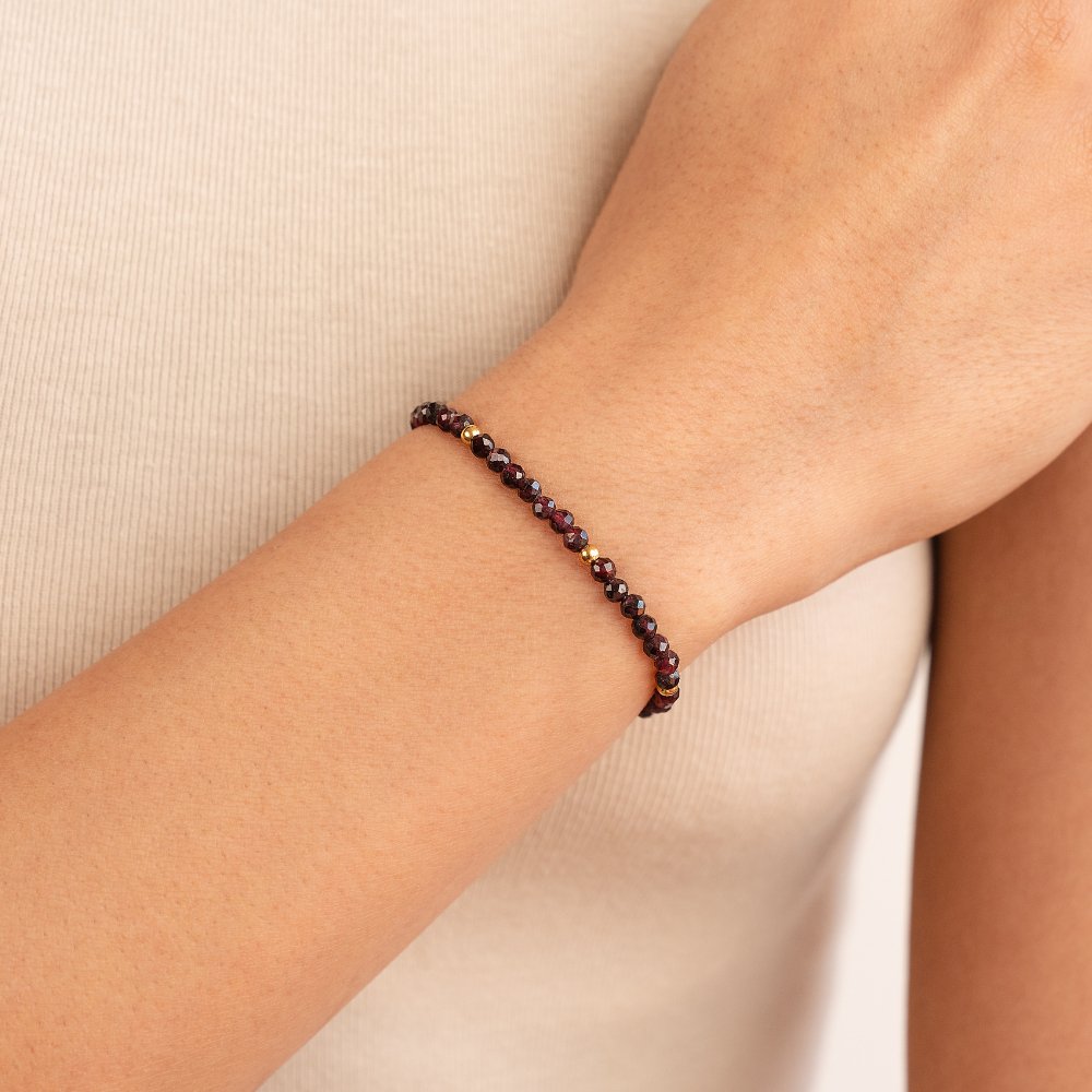 Deep Red Bead Bracelet