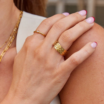 Rene Chunky Gold-Tone Ring