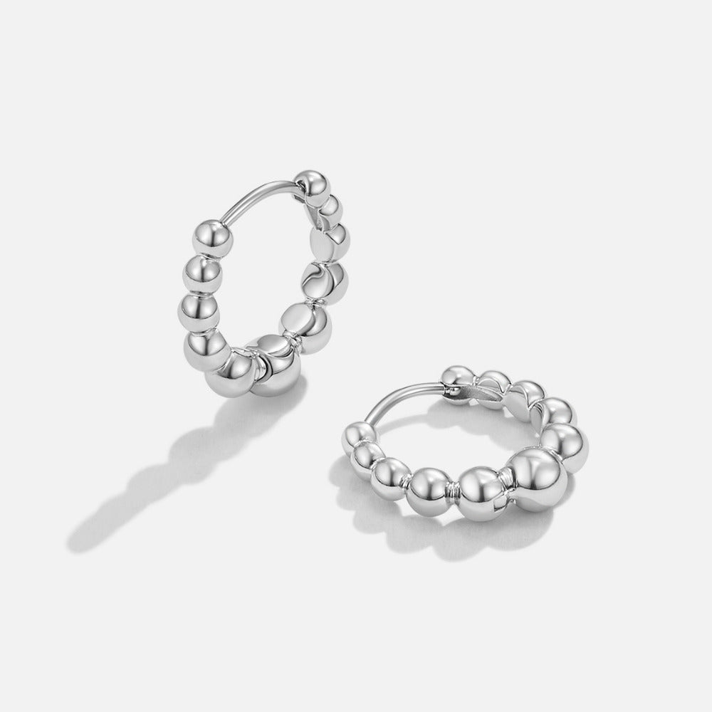 Roma Silver-Tone Hoop Earrings