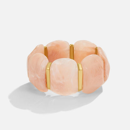 Rose Pink Stone Elastic Bracelet