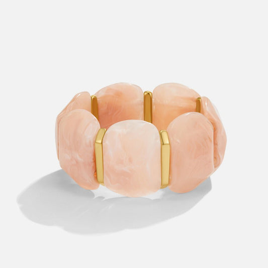 Rose Pink Stone Elastic Bracelet