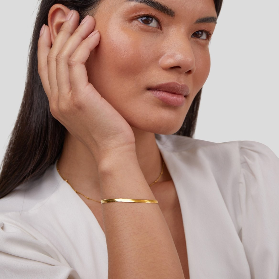 Sarya Snake Chain Gold-Tone Bracelet