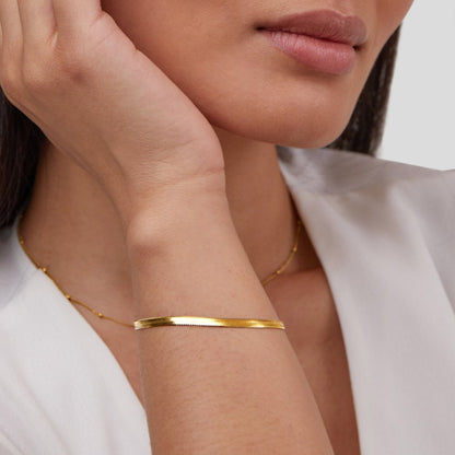 Sarya Snake Chain Gold-Tone Bracelet