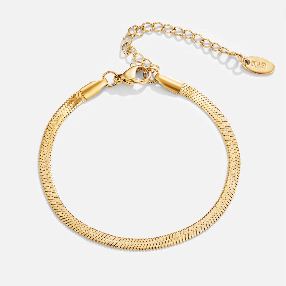 Sarya Snake Chain Gold-Tone Bracelet