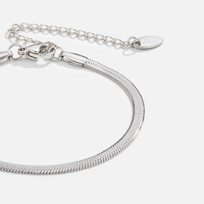 Sarya Snake Chain Silver-Tone Bracelet