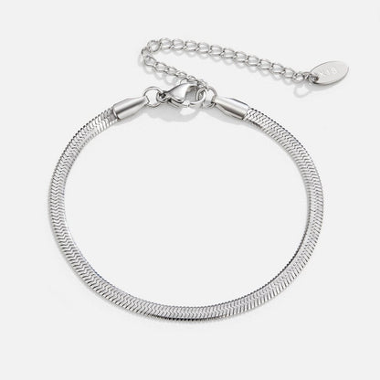 Sarya Snake Chain Silver-Tone Bracelet