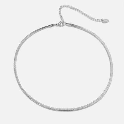 Sarya Snake Chain Silver-Tone Necklace