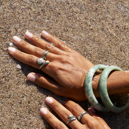 Silver-Tone Amara Pearl Wrap Ring