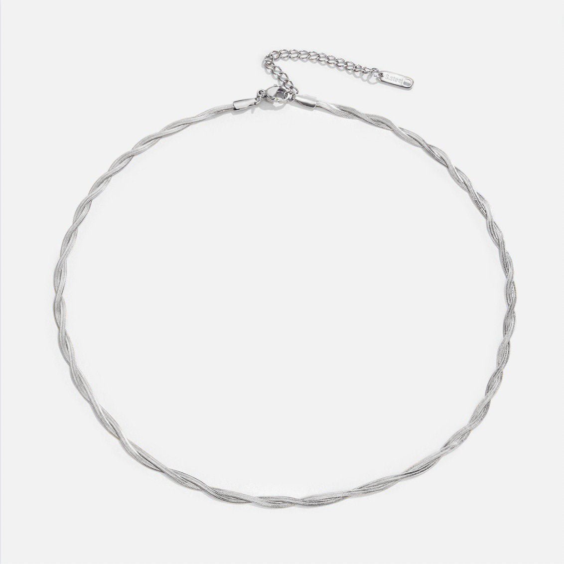 Silver-Tone Chiara Twist Snake Chain Necklace