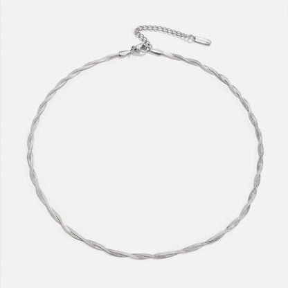 Silver-Tone Chiara Twist Snake Chain Necklace