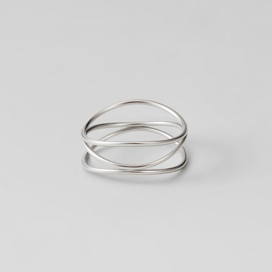 Silver-Tone Infinity Loop Ring