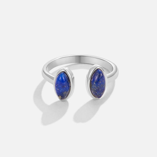Silver-Tone Lapis Blue Wrap Ring