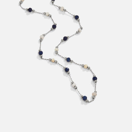 Silver-Tone Lulu Midnight Beaded Necklace