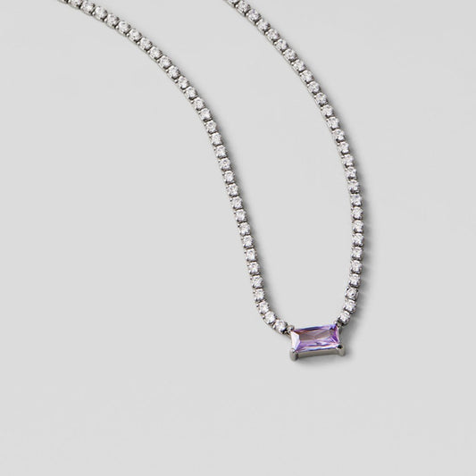 Silver-Tone Luxe Crystal Necklace