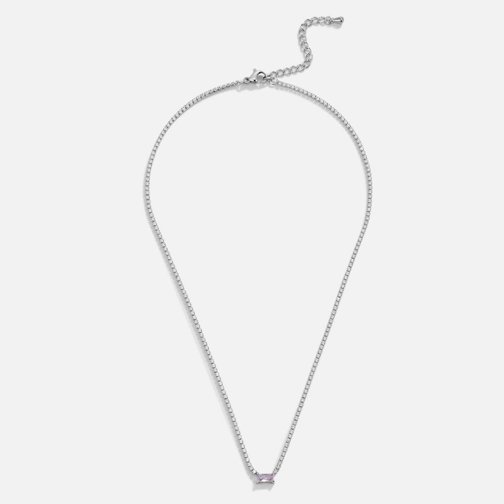 Silver-Tone Luxe Crystal Necklace