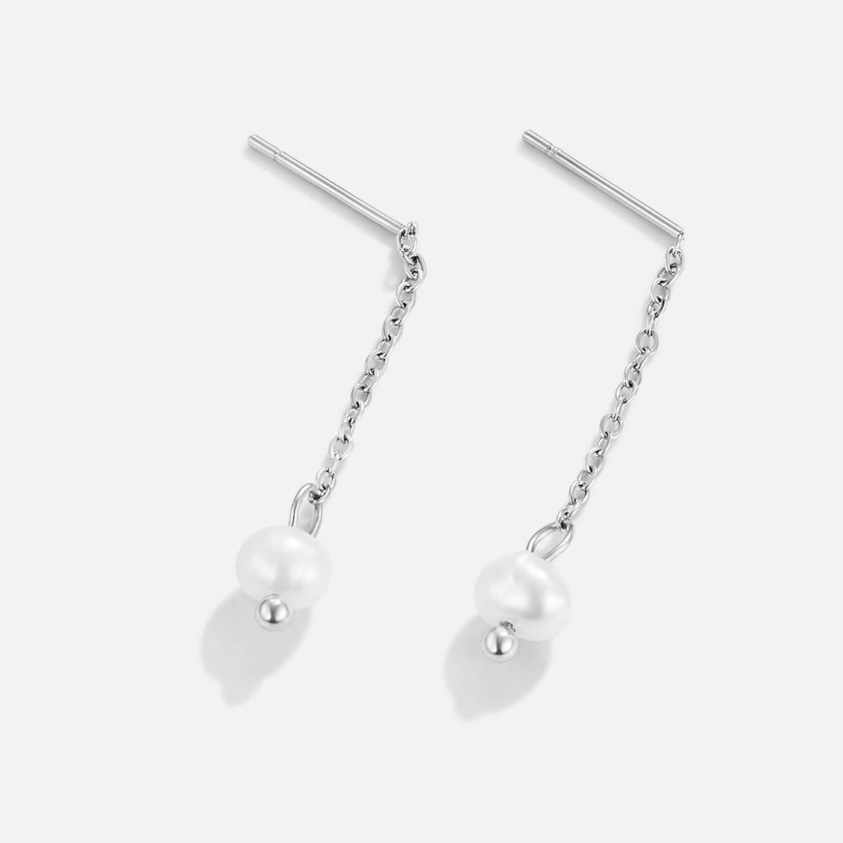 Silver-Tone Maria Pearl Drop Earrings