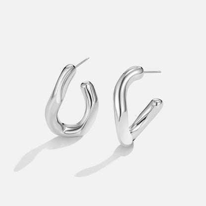 Silver-Tone Nevada Hoop Earrings