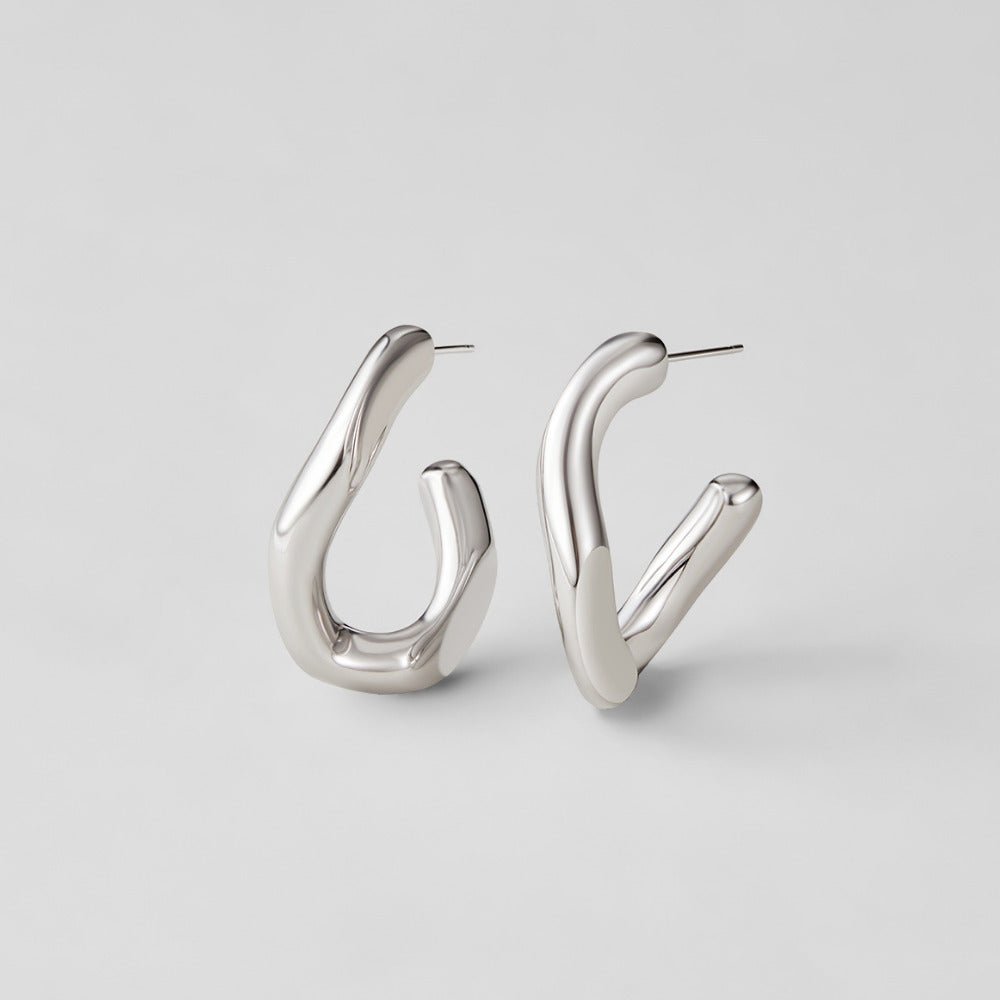 Silver-Tone Nevada Hoop Earrings
