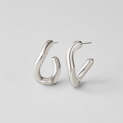 Silver-Tone Nevada Hoop Earrings