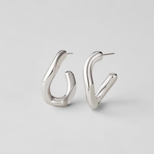 Silver-Tone Nevada Hoop Earrings