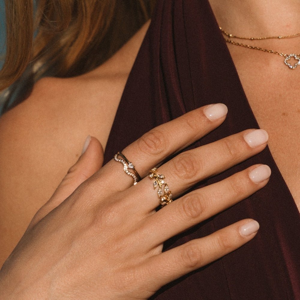 Small Love Crystal Heart Ring