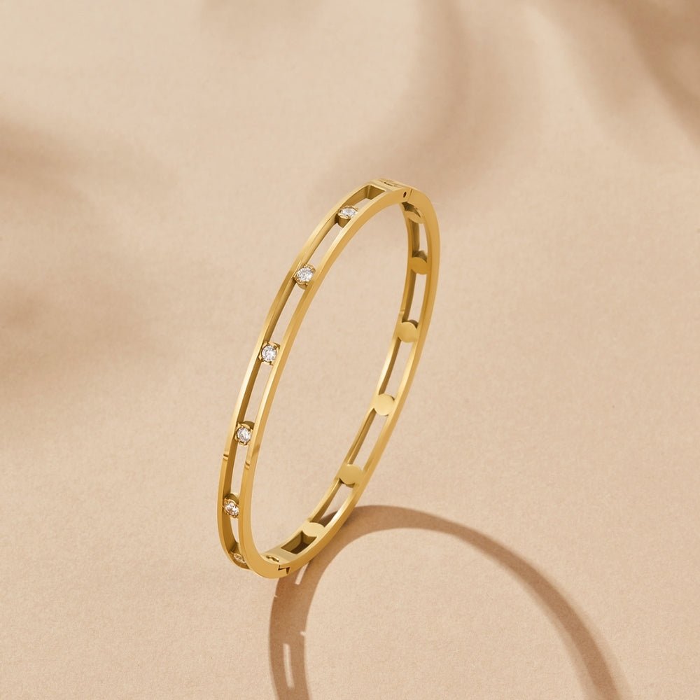 Sofia Crystal & Gold-Tone Bangle