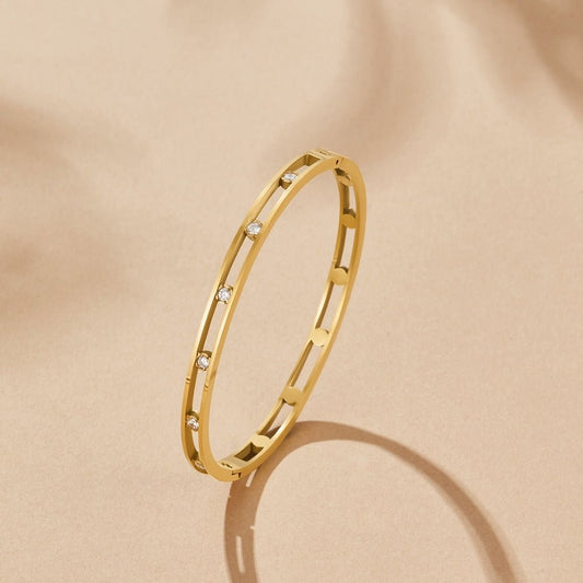 Sofia Crystal & Gold-Tone Bangle