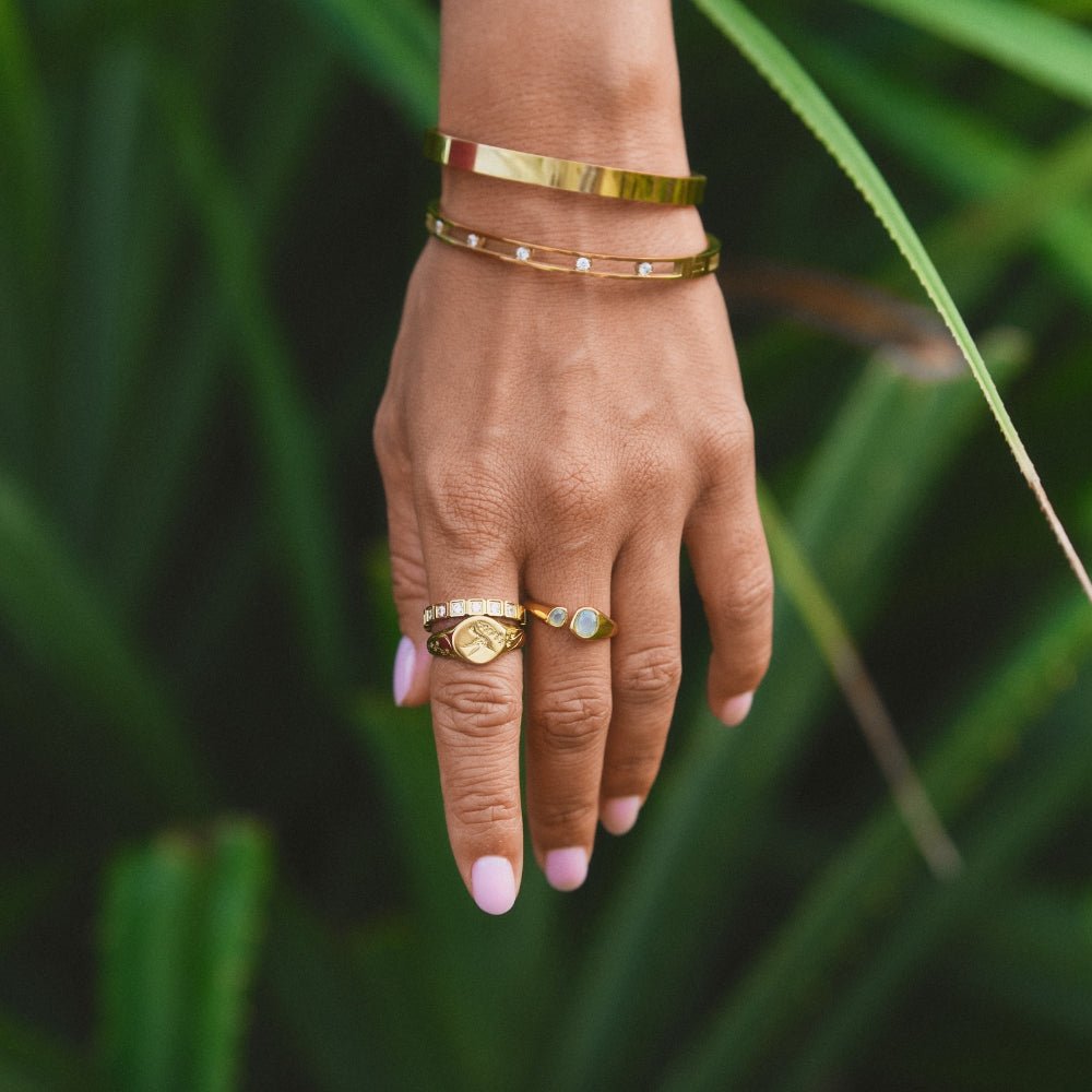 Sofia Crystal & Gold-Tone Bangle