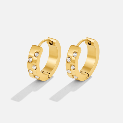Tasha Crystal & Gold-Tone Hoop Earrings