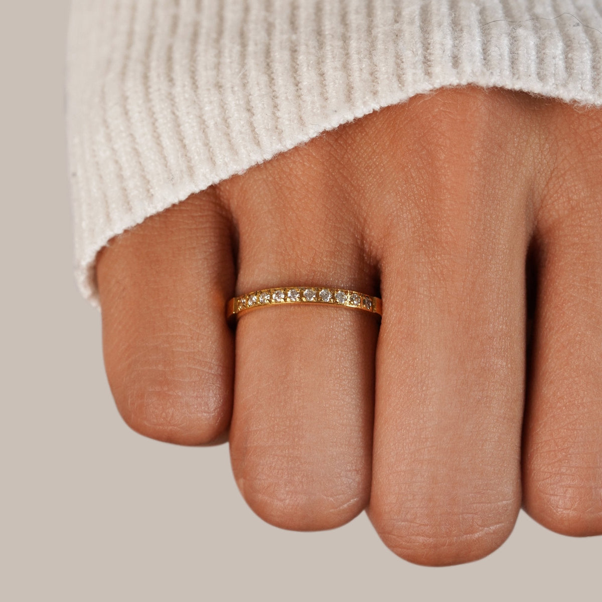 Timeless Beauty Gold-Tone Crystal Ring