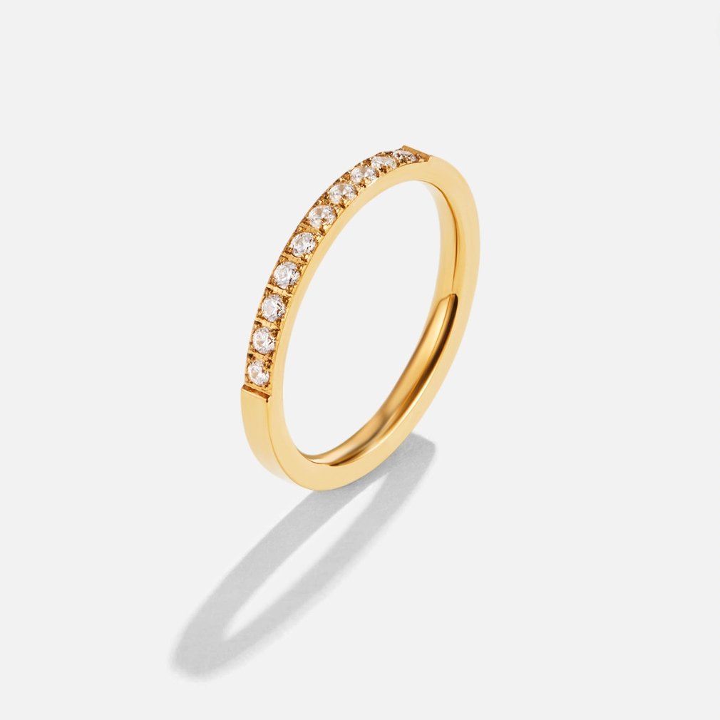 Timeless Beauty Gold-Tone Crystal Ring