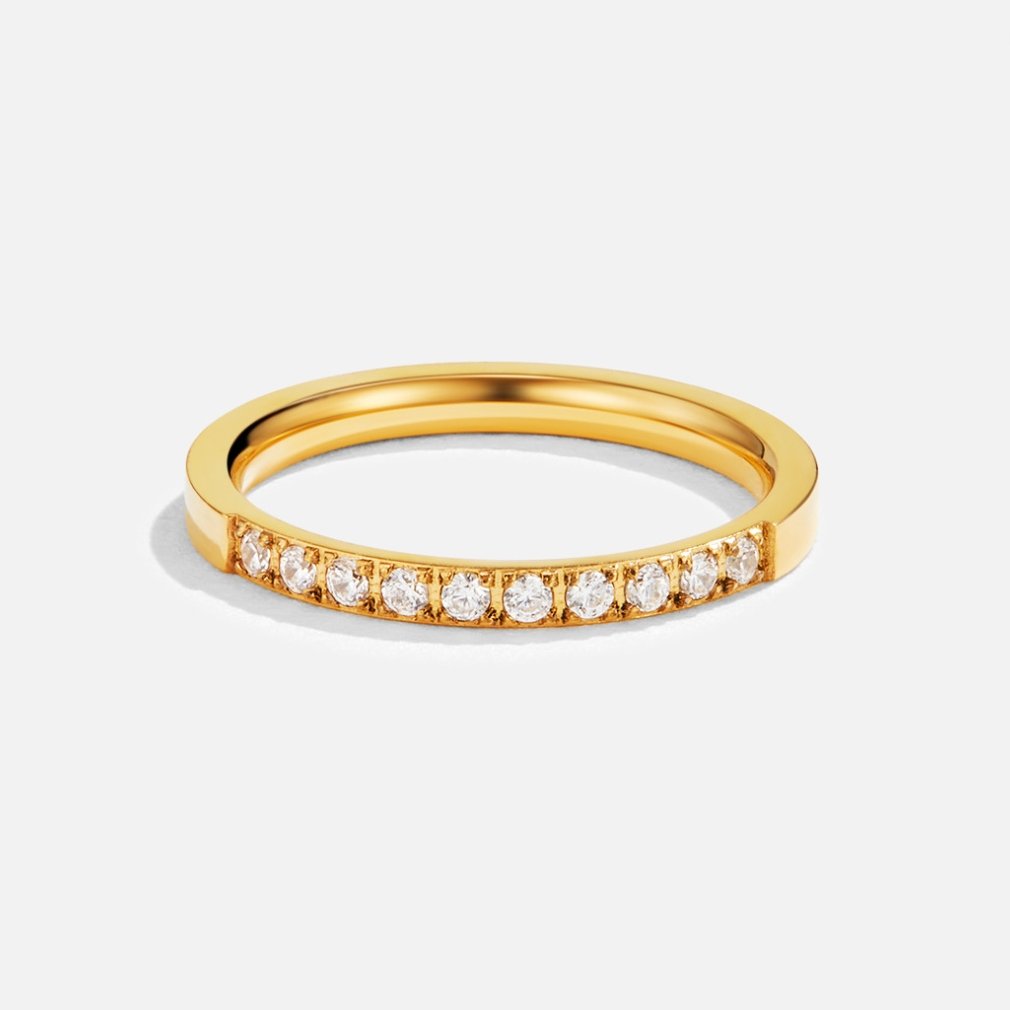 Timeless Beauty Gold-Tone Crystal Ring