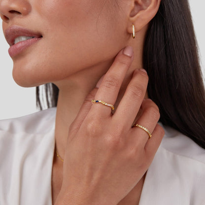 Timeless Beauty Gold-Tone Crystal Ring